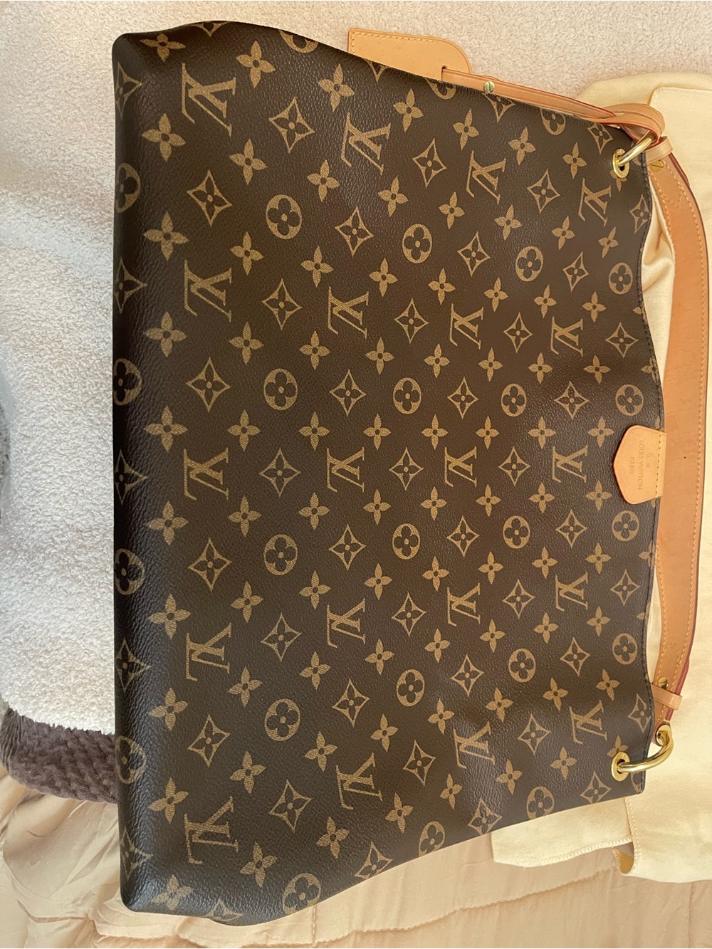 Louis Vuitton Monogram Canvas Tote in Brown with Vachetta Trim